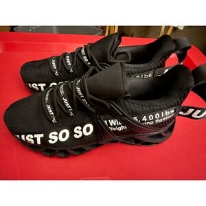 Just So So Mens Running Shoes Black White Blade Non Slip Sneakers Size 40 EU